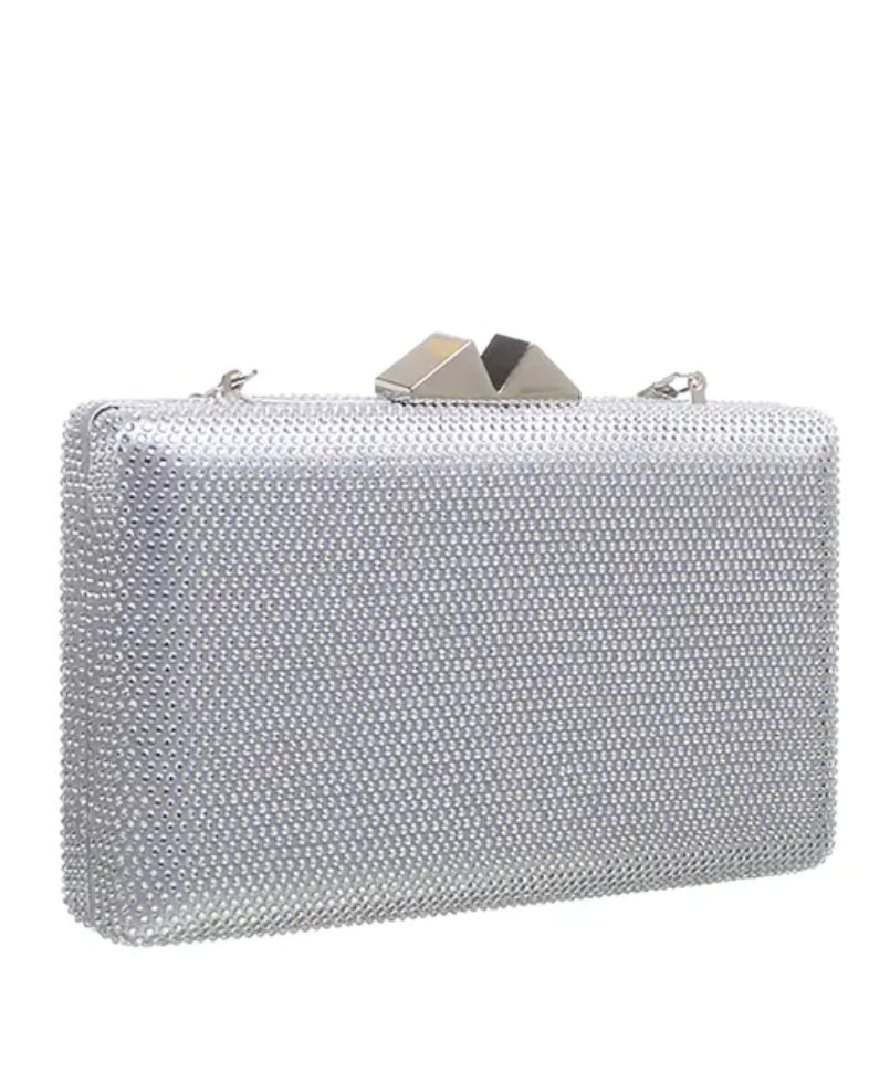 BESSIE clutch bag silver