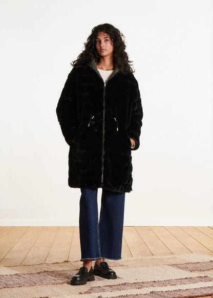 LA FEE MARABOUTEE LONG REVERSIBLE KHAKI PADDED COAT