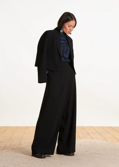 LA FEE MARABOUTEE WIDE LEG TROUSERS WITH HIGH WAIST