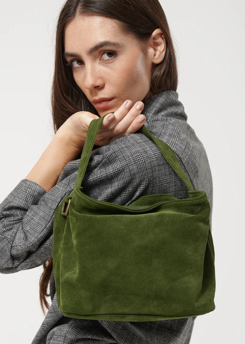 HUMILITY SUEDE HANDBAG