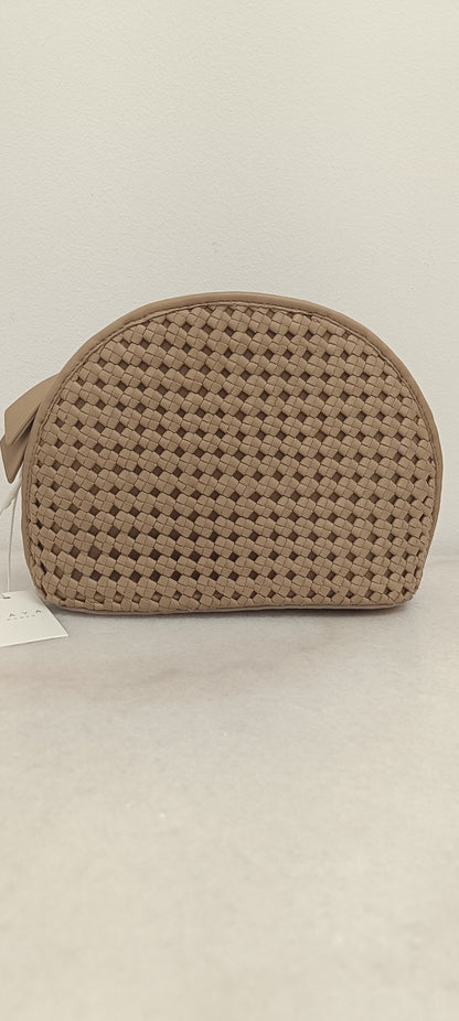 YAYA small leather handbag timberwolf brown