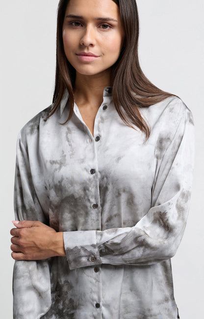 YAYA Grey blouse with abstract print