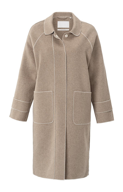 YAYA Long coat with quilted body warmer