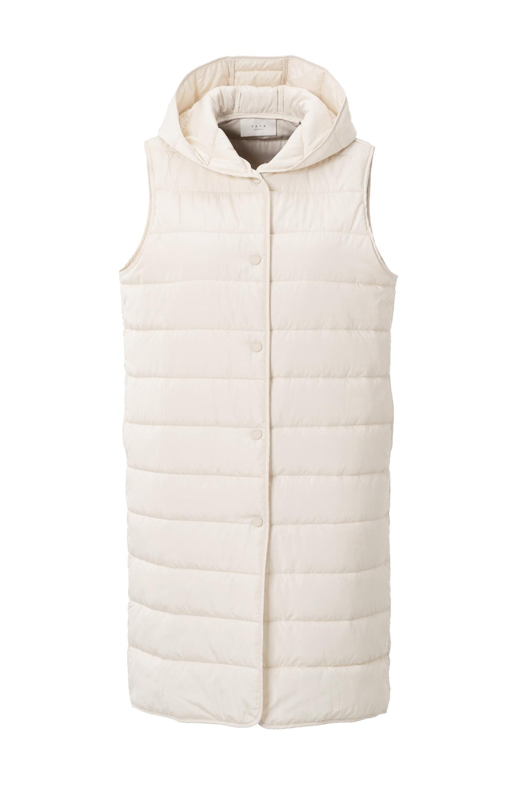 YAYA Long coat with quilted body warmer