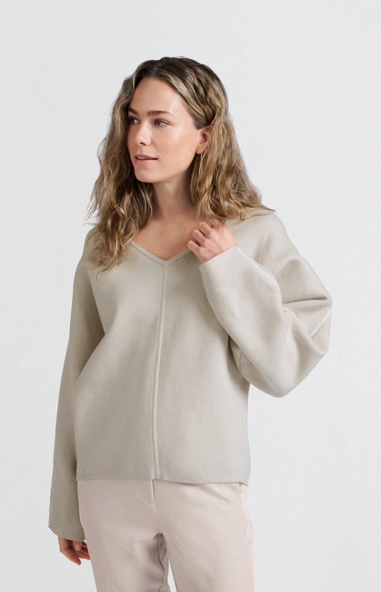 YAYA oversized sweater with v-neck