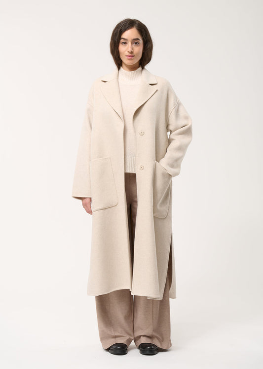 Humility Ecru Wool blend coat