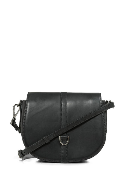 Yaya Leather saddle style handbag