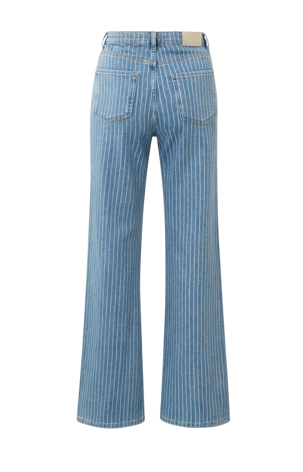 YAYA wide leg denim trousers with stripe detail (L32)