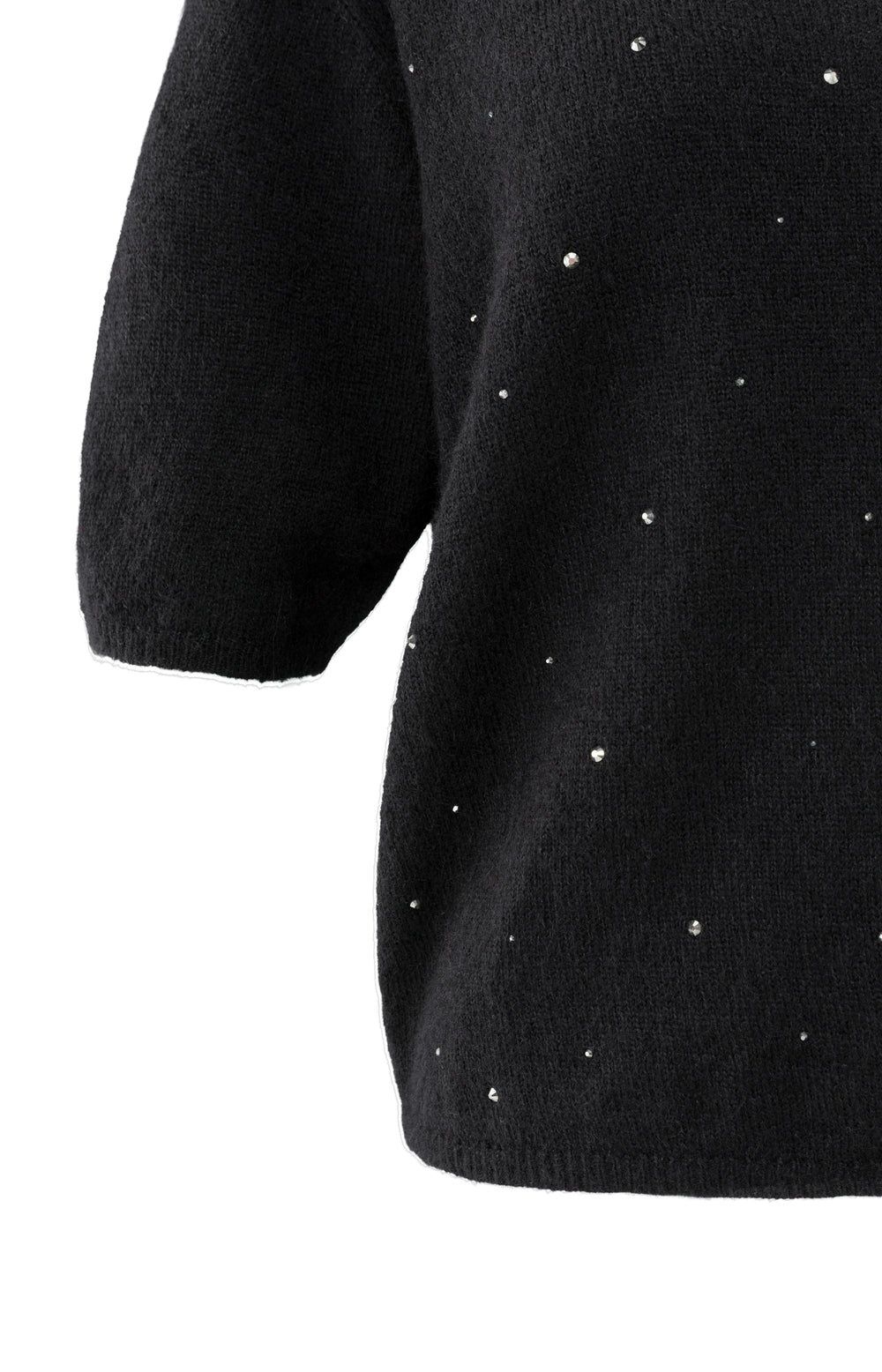 YAYA soft v-neck sweater with rhinestone detail