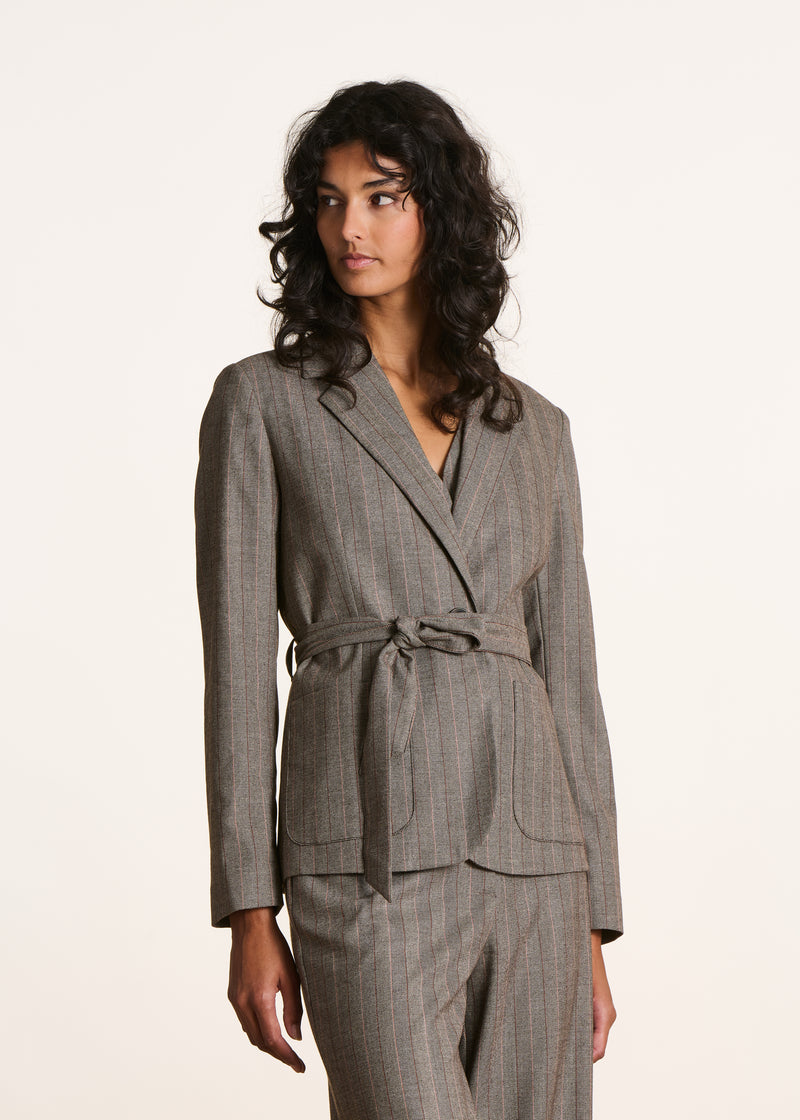 Lá Fée Maraboutée belted blazer