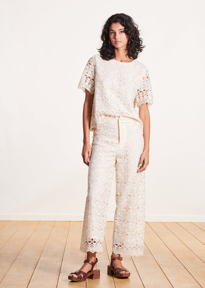 La Fée Maraboutee high waisted Lace trousers