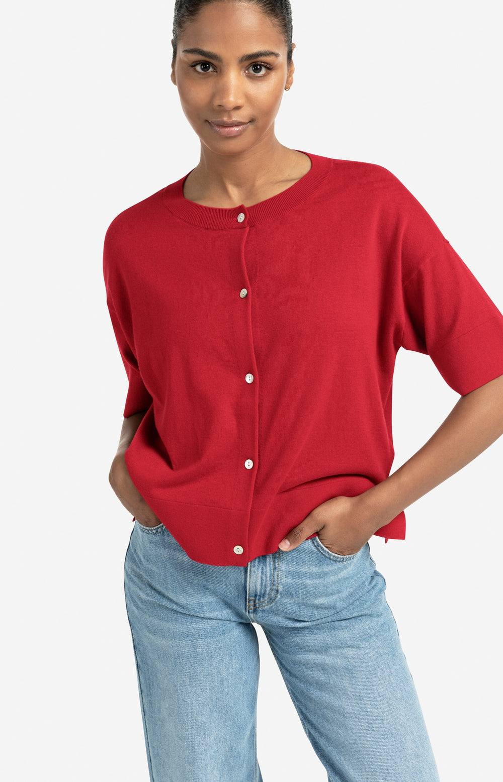 YAYA oversized fine knit cardigan