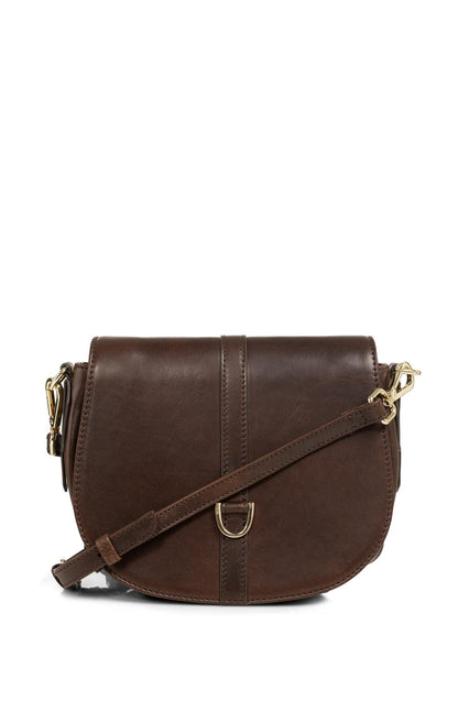 Yaya Leather saddle style handbag