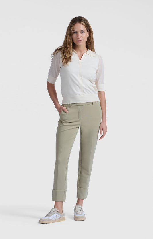 YAYA Jersey trousers with fixed hem