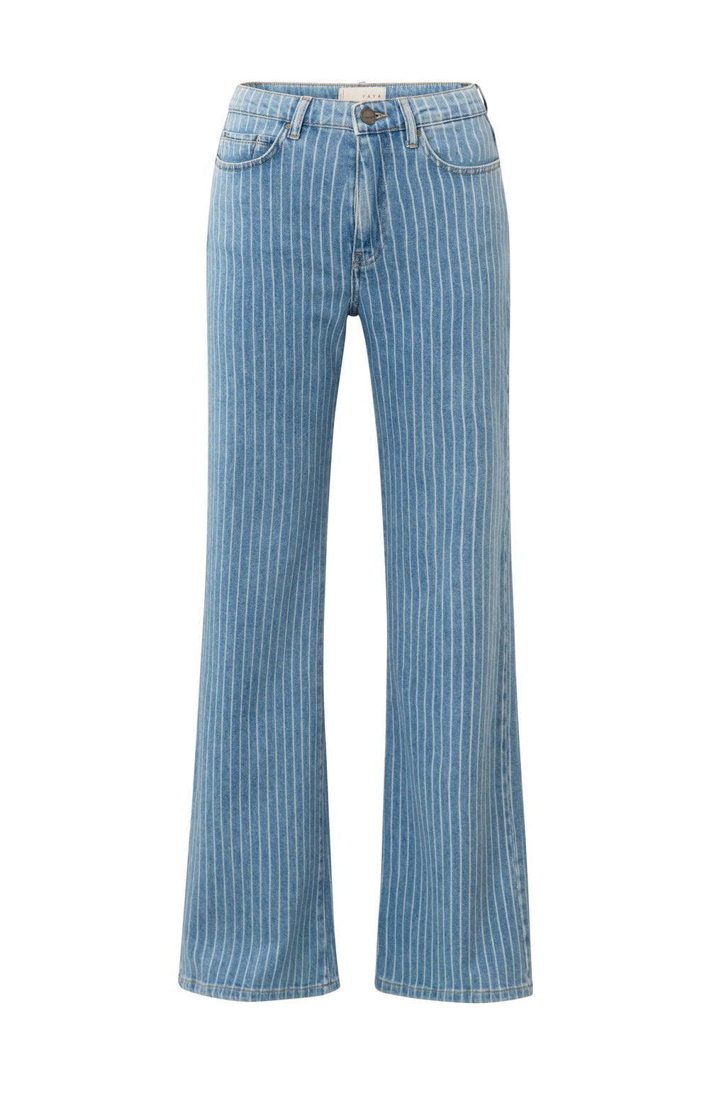 YAYA wide leg denim trousers with stripe detail (L32)