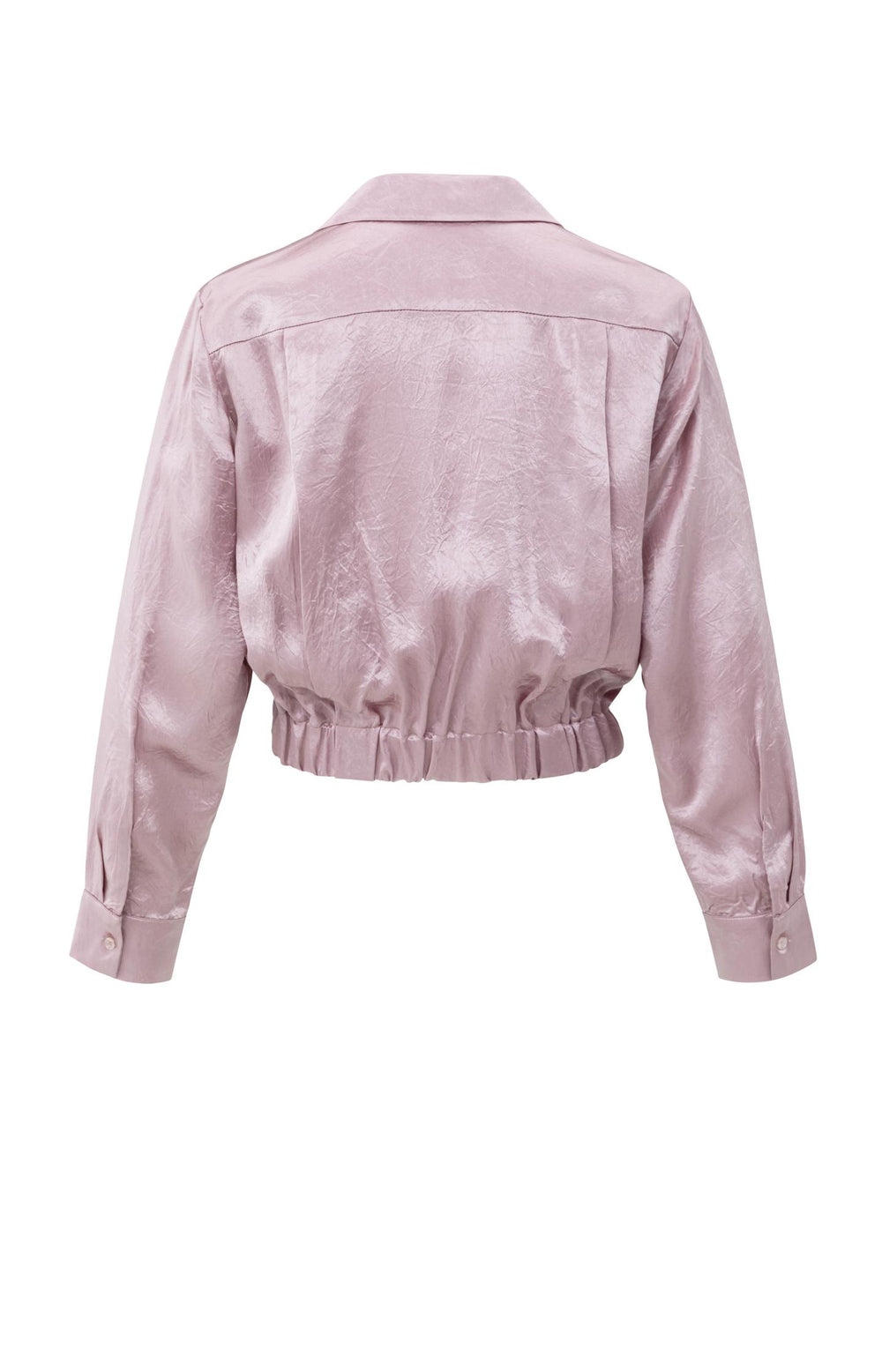 YAYA cropped satin blouse