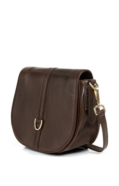 Yaya Leather saddle style handbag