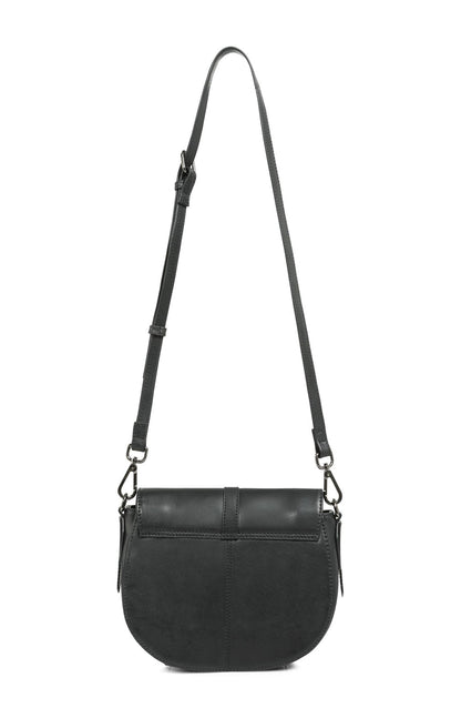 Yaya Leather saddle style handbag
