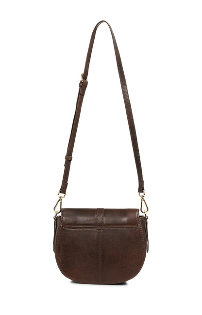 Yaya Leather saddle style handbag