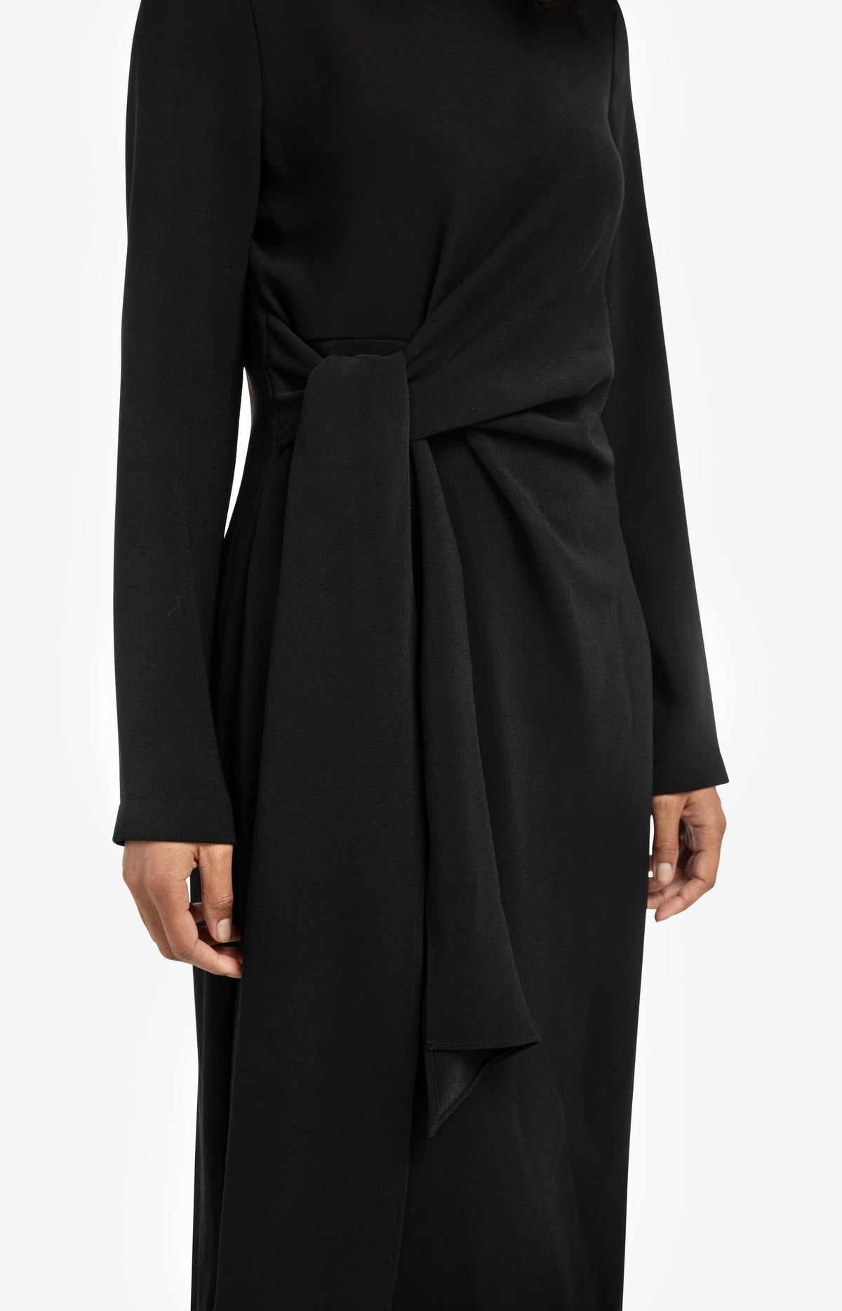 YAYA Black dress knot detail
