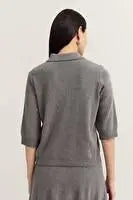 BUGATTI GREY KNIT WITH SHORT SLEEVES